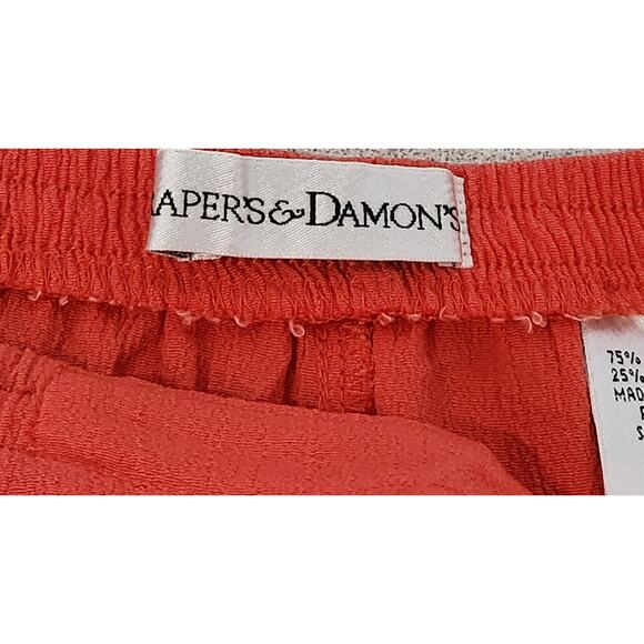 Draper's & Damon's Orange Crinkle Material Pull On Pants M Lightweight Flowy - Picture 4 of 6